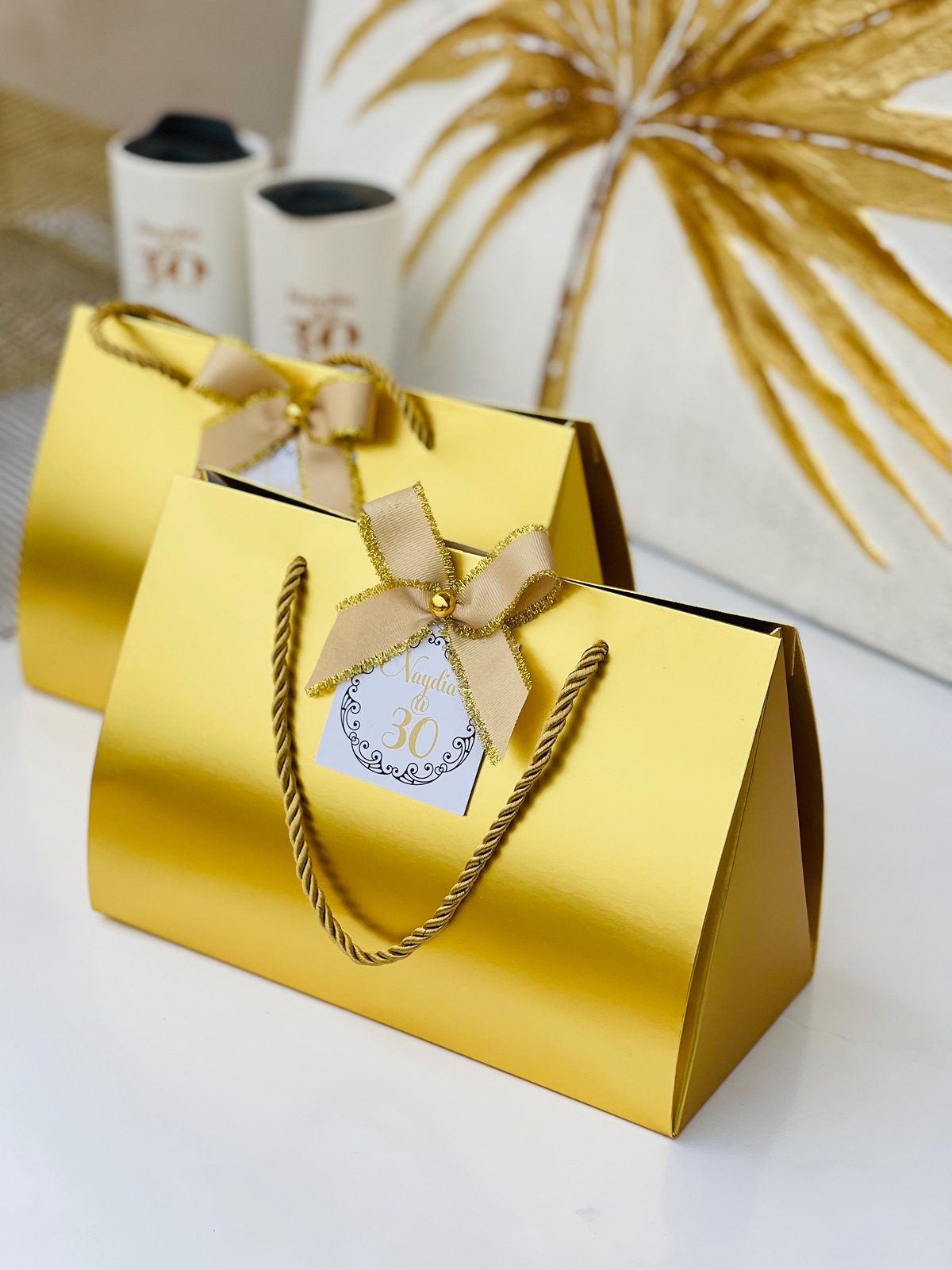 Triangle Gold Bags