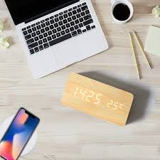 Wooden Rectangular Digital clock