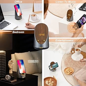 Phone Holder /Bluetooth Spreaker / Digital Clock/Wireless Charger