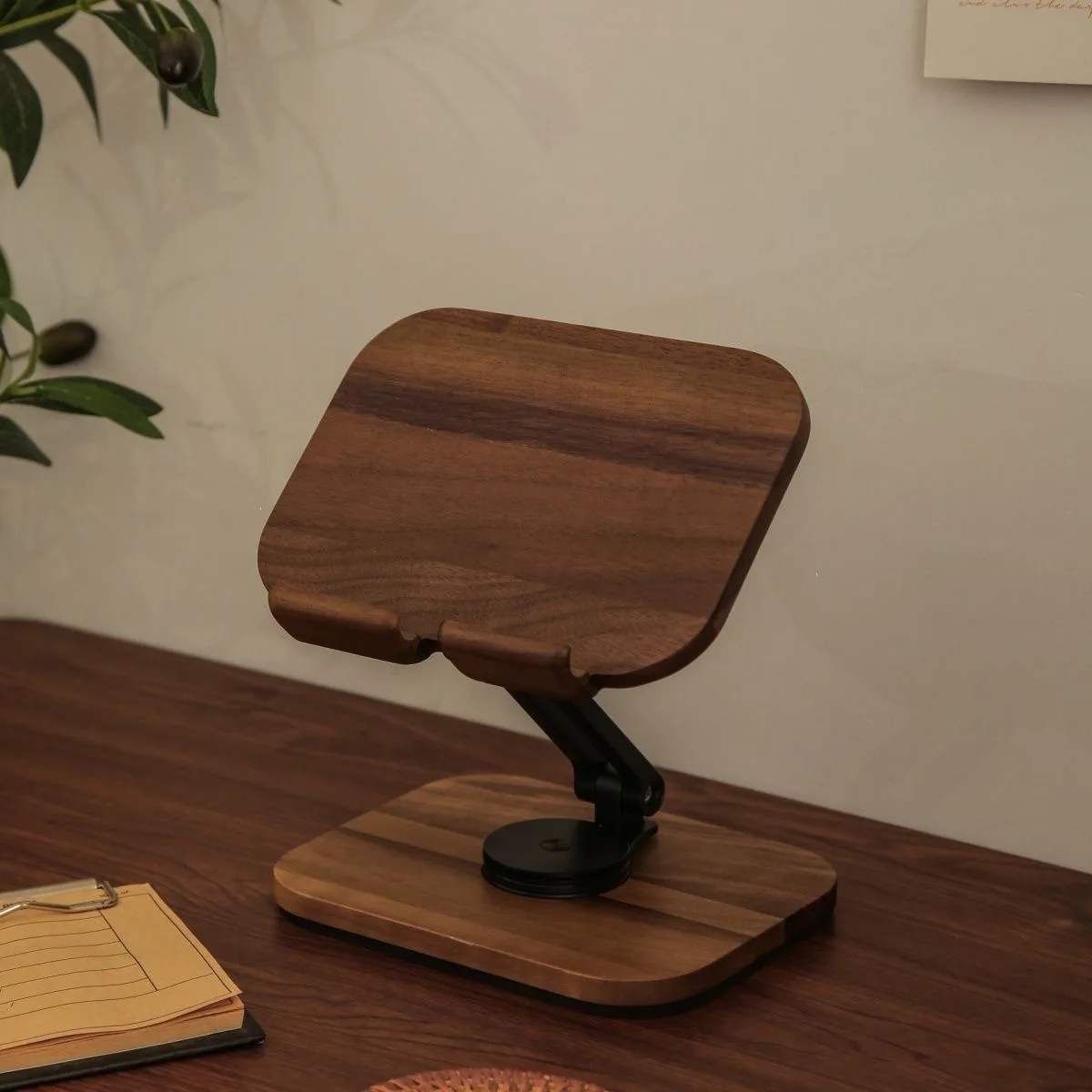 Foldable Wood Tablet Holder