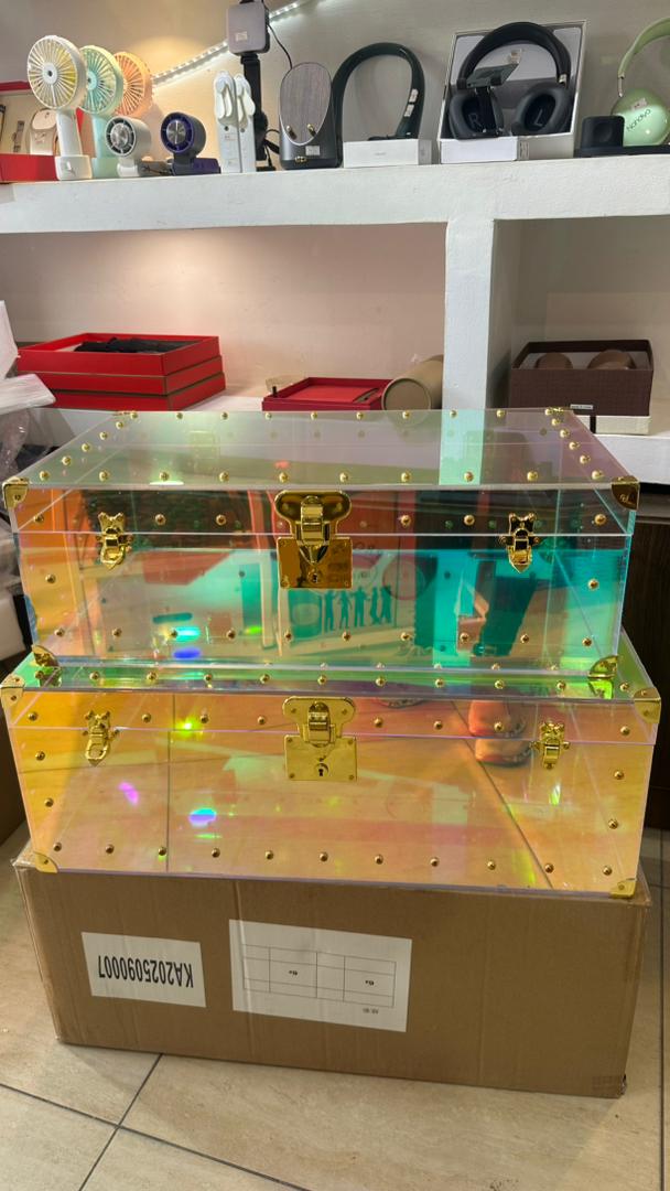 2 Set Iridesccent Acrylic Trunks