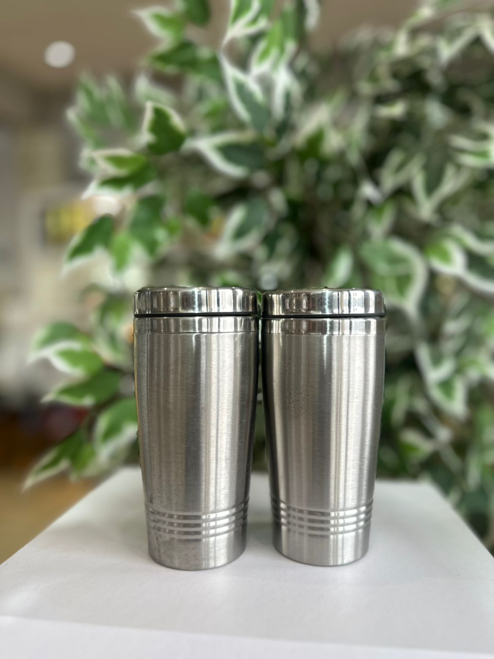 Silver Tumbler with Handle