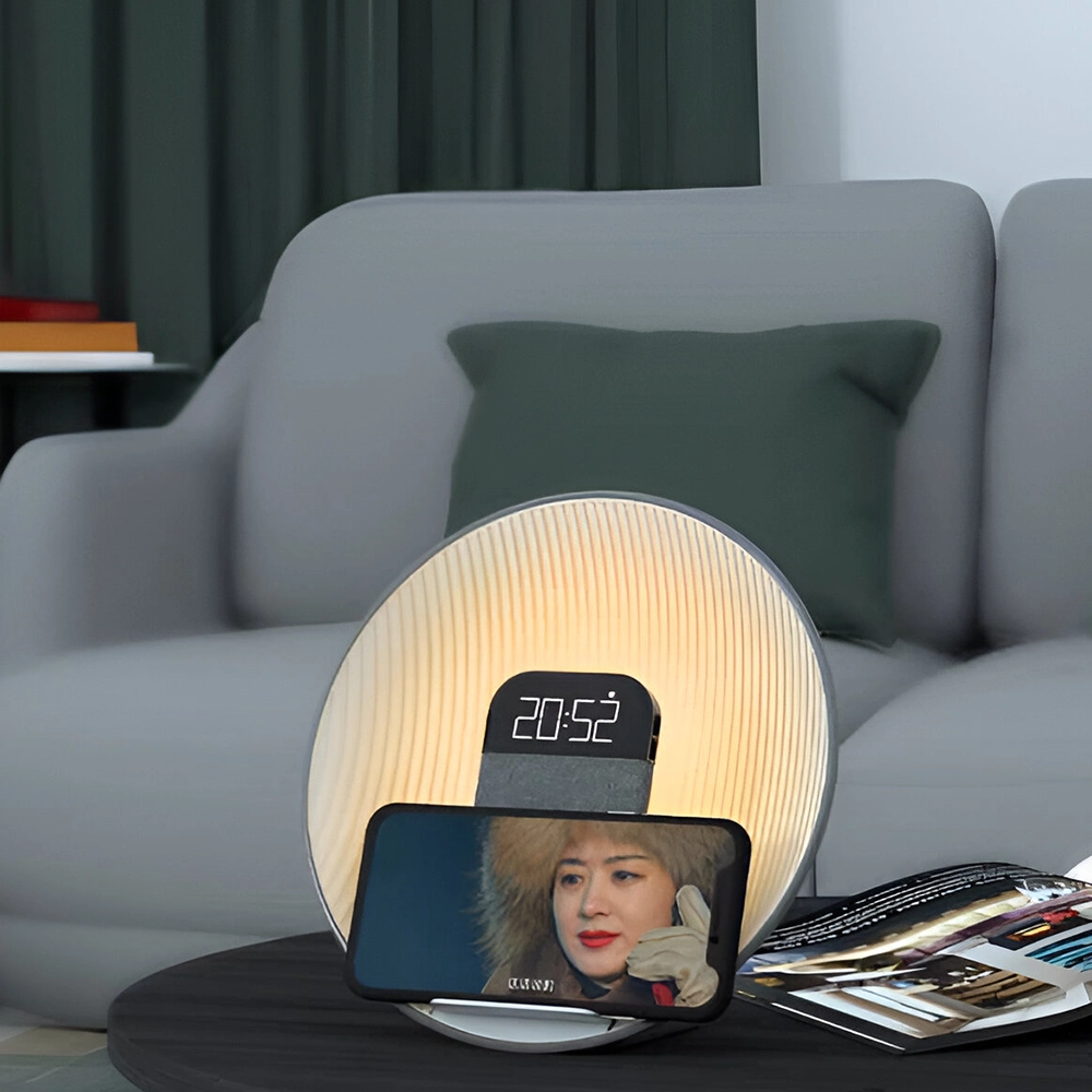 Digital Clock/ Bedside Lamp/ wireless Charger/phone stand