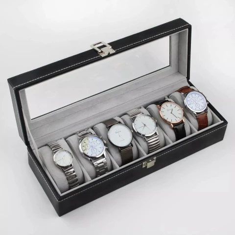 Solid Wood & Leather Watch /Bracelet Box