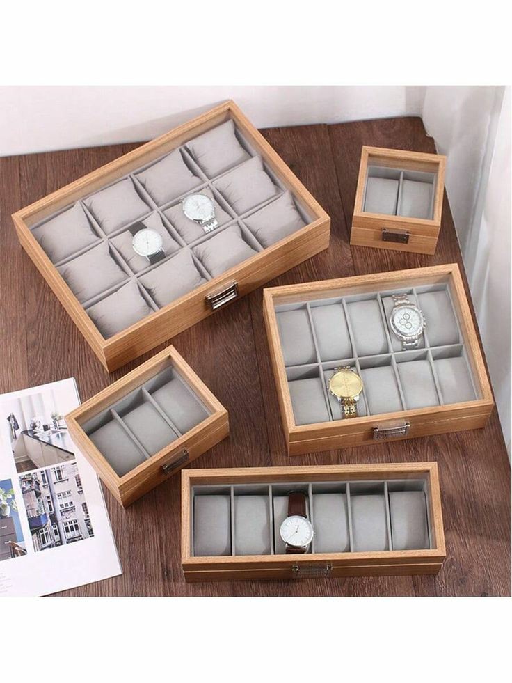 Solid Wood & Leather Watch /Bracelet Box