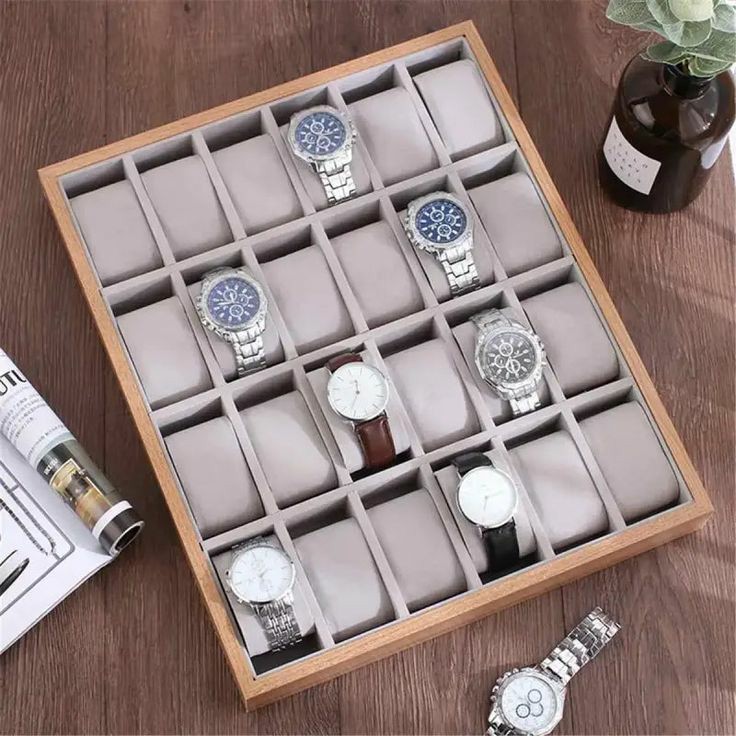 Solid Wood & Leather Watch /Bracelet Box