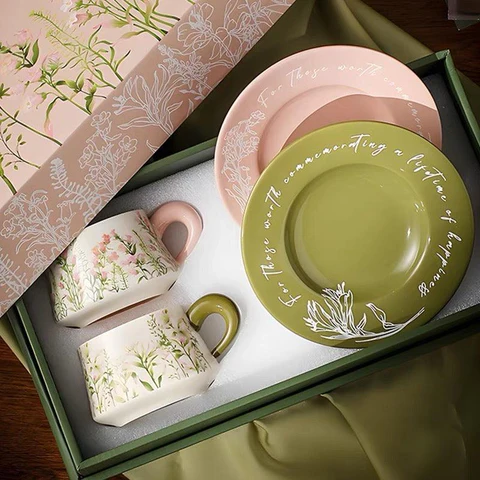 Ceramic Mug With Plate Set