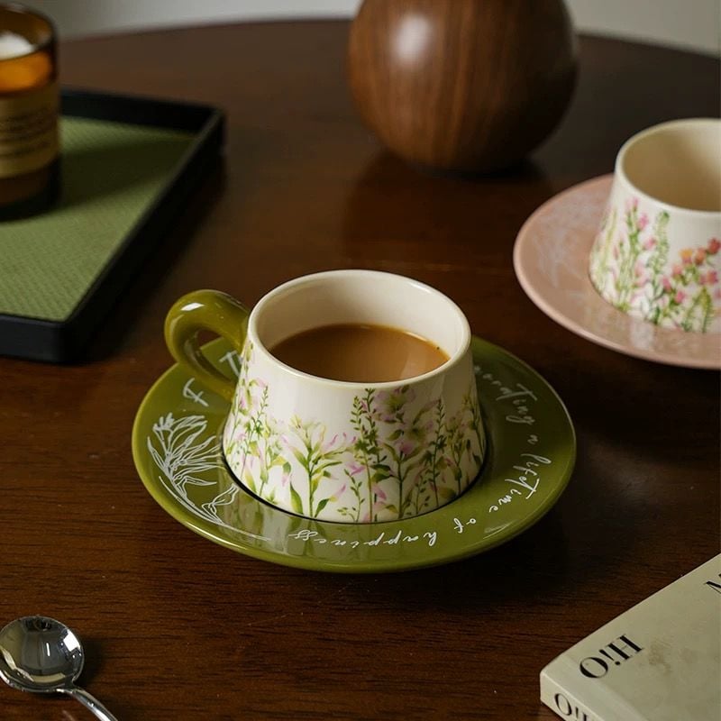 Ceramic Mug With Plate Set