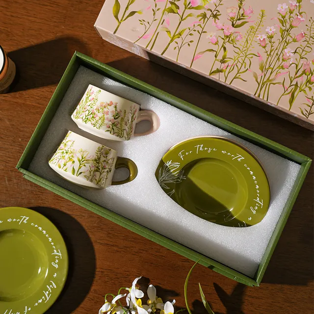 Ceramic Mug With Plate Set