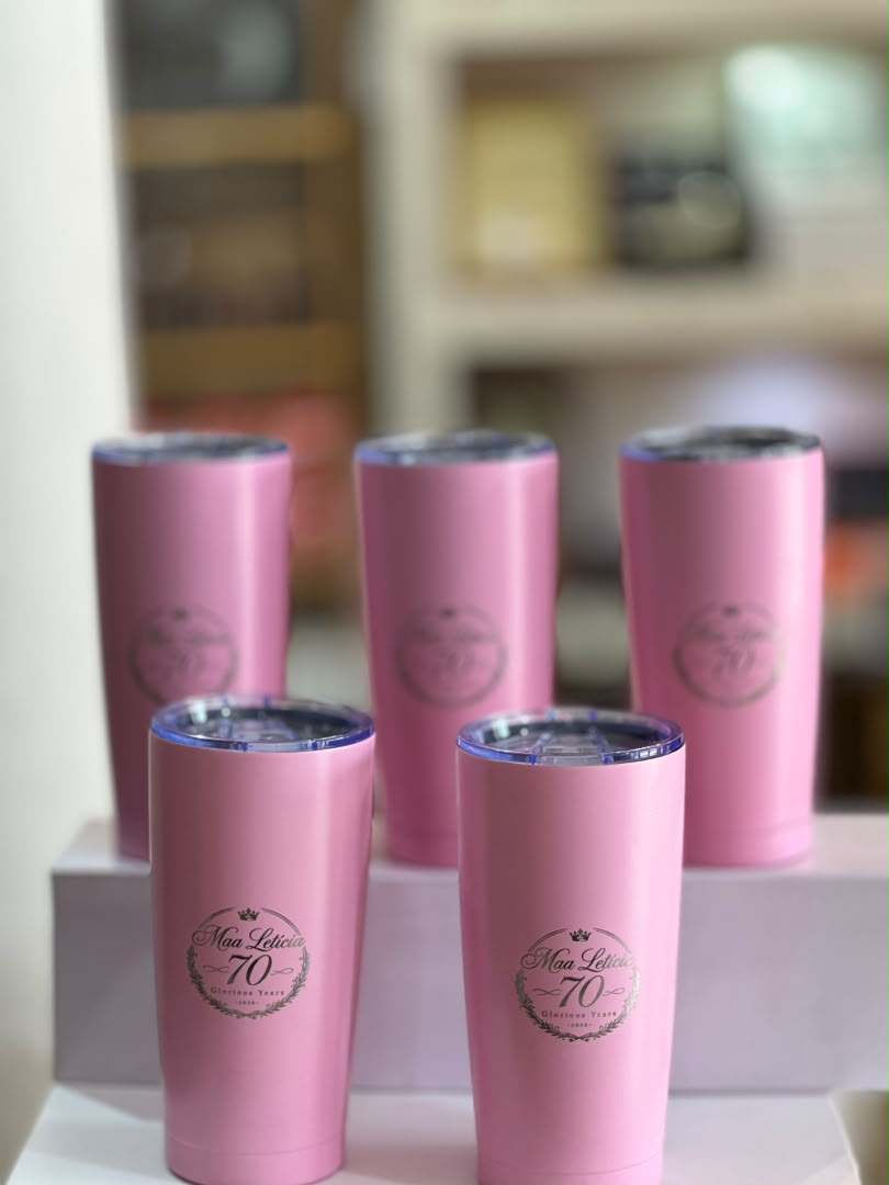 20oz Stainless Steel Pink Tumbler