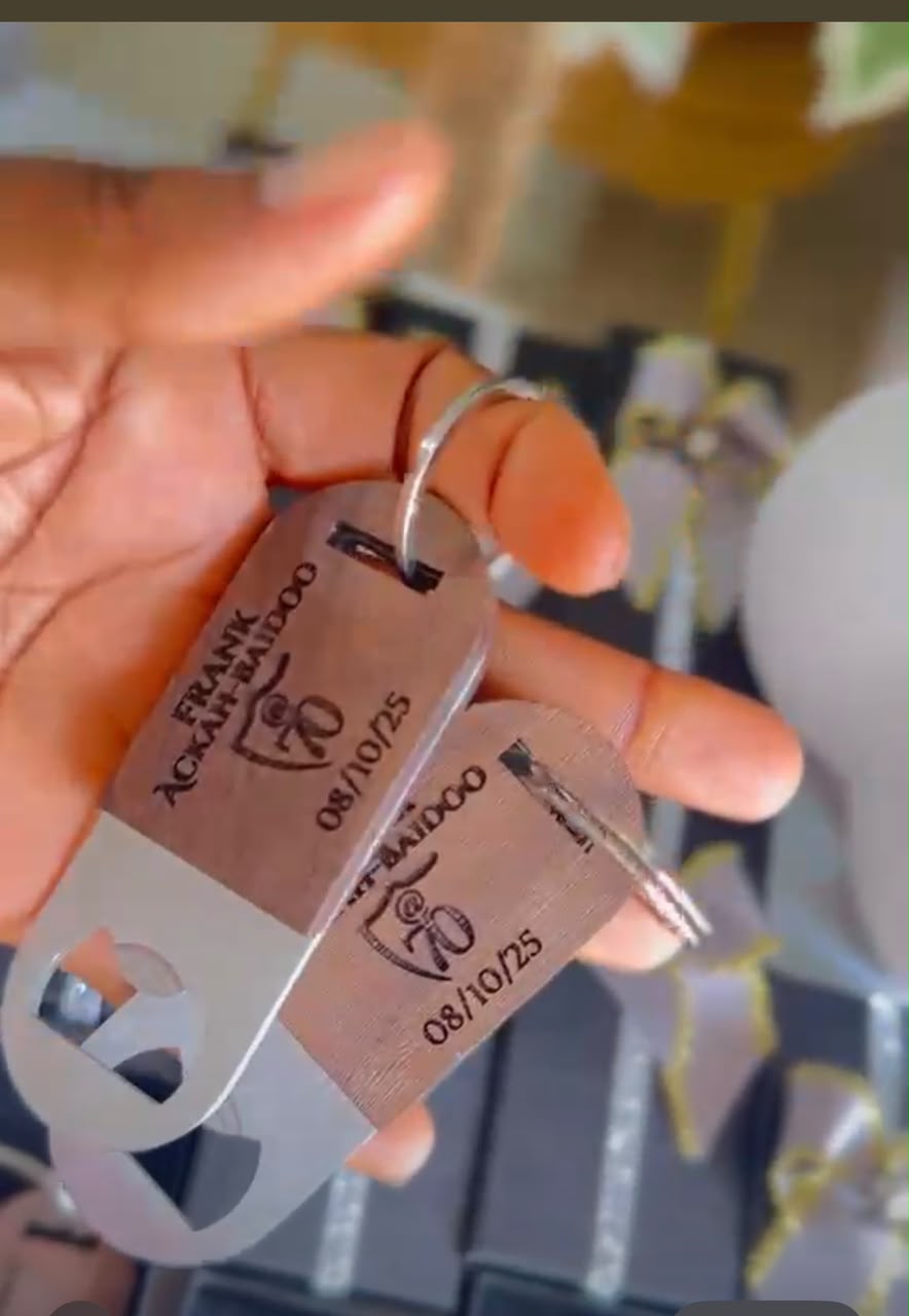 New Dark Brown Keyring Opener