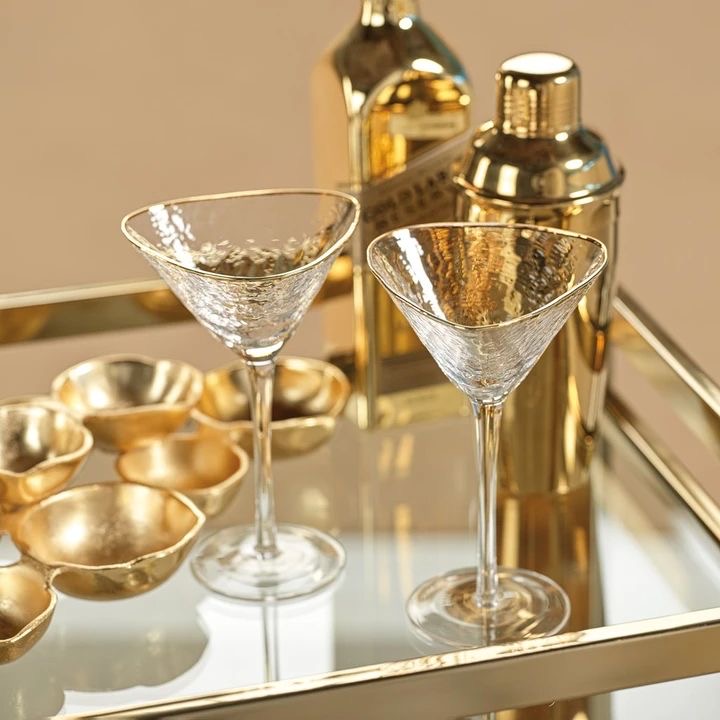 Textured cocktail Glass