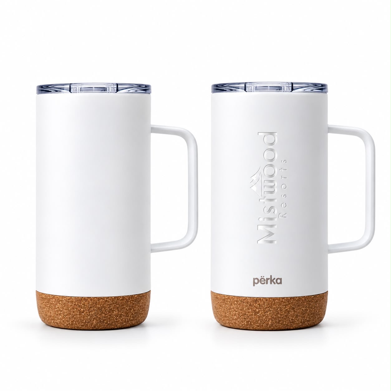 480ml Stainless Steel Insulated White Mug