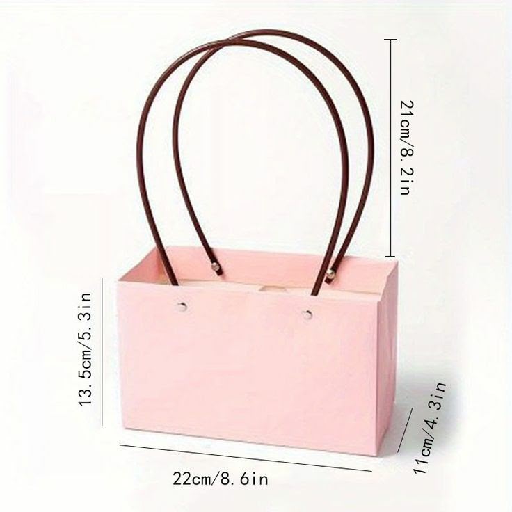 20*10.5*13.5cm pink favor bag