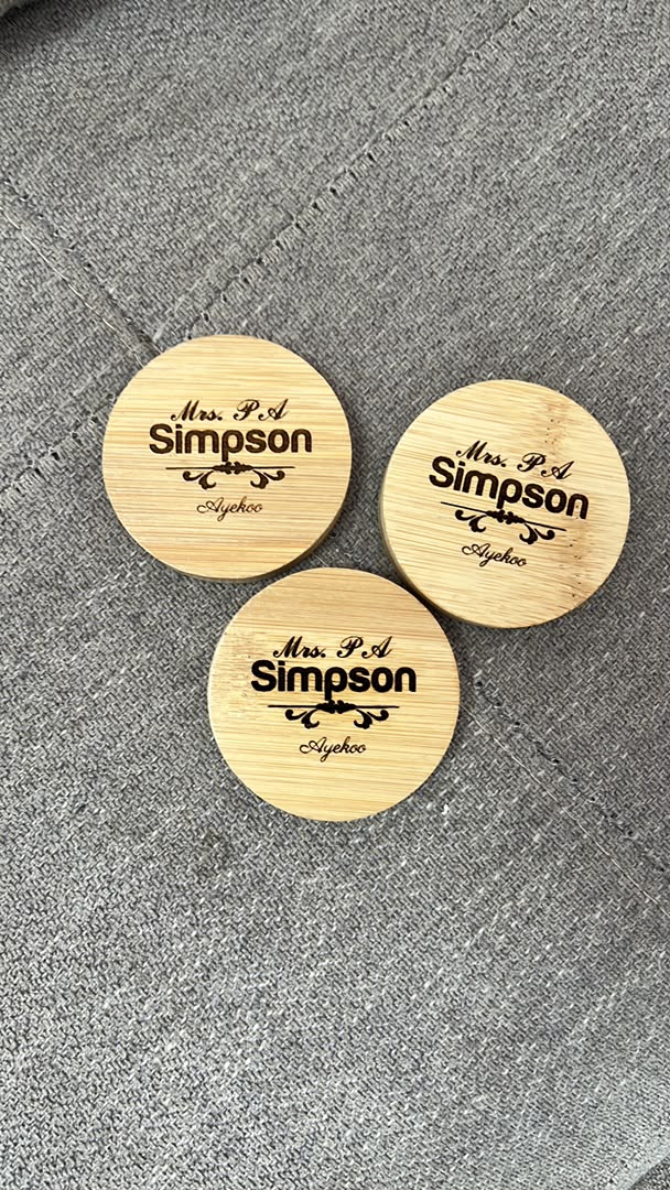 Round Wooden Fridge Magnet/Opener