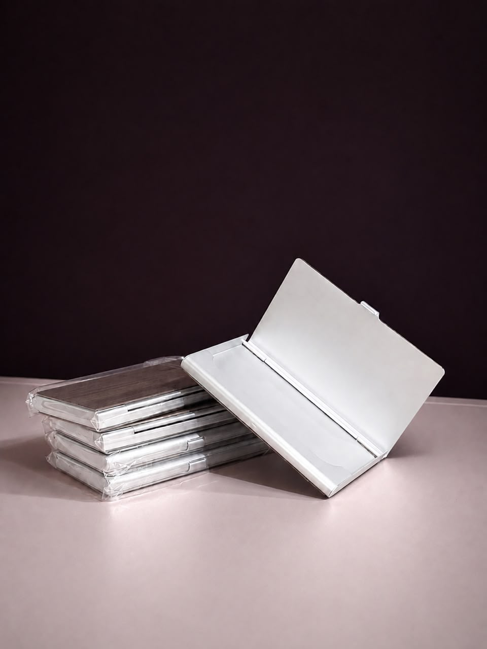 Wooden pocket size card holder