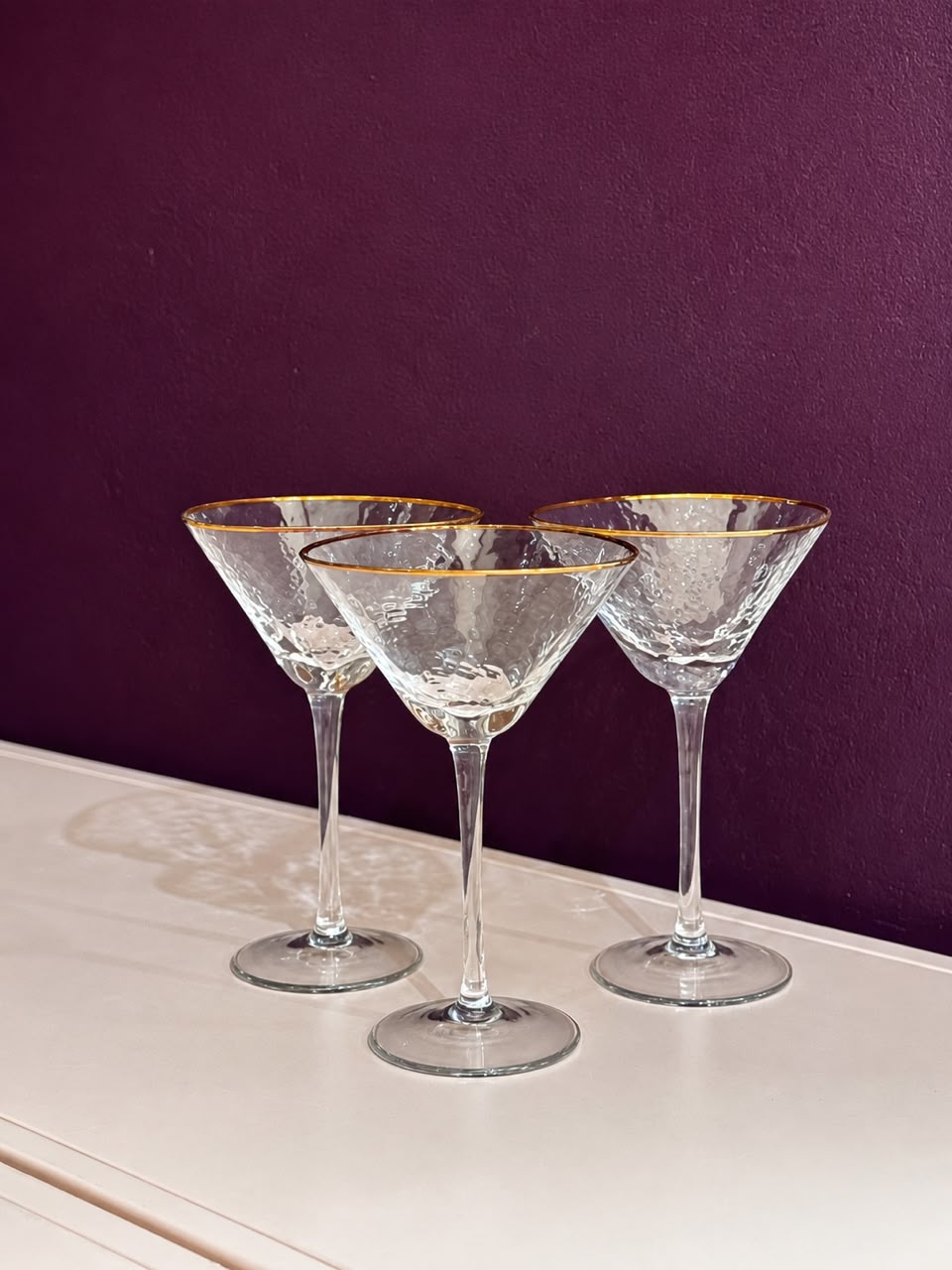 Textured cocktail Glass
